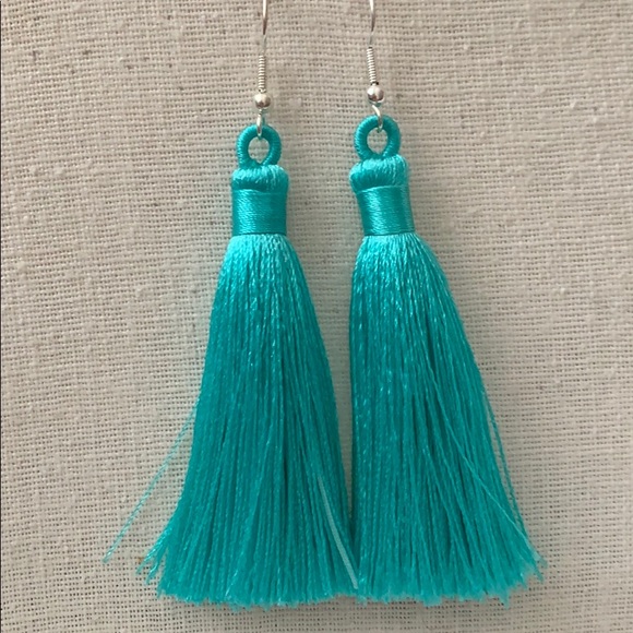 QSG Jewelry - Turquoise Tassel Earrings